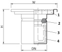 Kratka Ściekowa dolna KSD mini 150-110